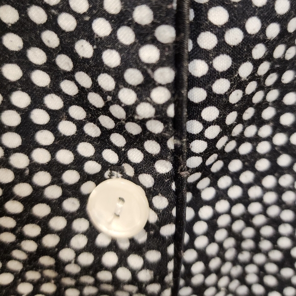 ME Makeover Essentials Black and White Casual Button Down Pajama Shirt Size L - Picture 6 of 12
